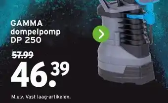 GAMMA GAMMA dompelpomp DP 250 aanbieding