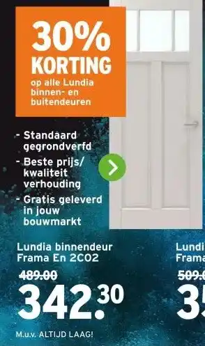 GAMMA Lundia binnendeur Frama En 2C02 aanbieding