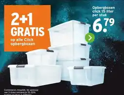 GAMMA Opbergboxen click 15 liter aanbieding