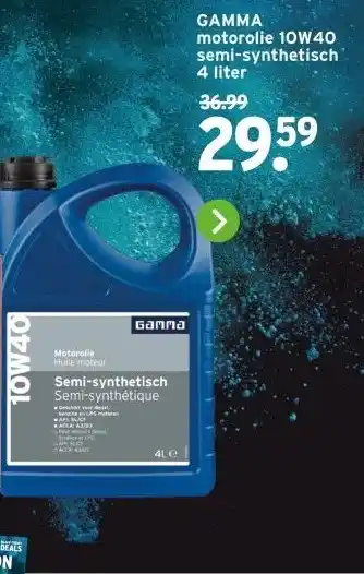 GAMMA GAMMA motorolie 10W40 semi-synthetisch aanbieding