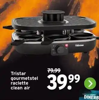 GAMMA Tristar gourmetstel raclette clean air aanbieding