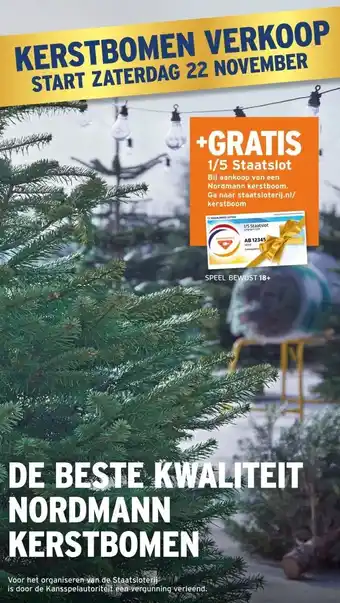 GAMMA DE BESTE KWALITEIT NORDMANN KERSTBOMEN aanbieding