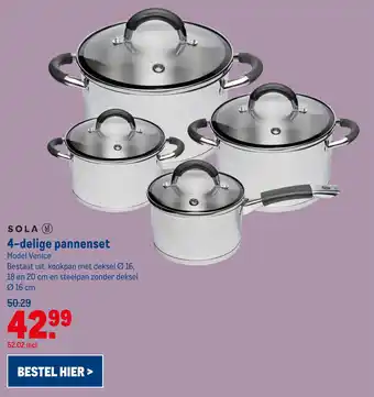 Makro Sola 4-Delige Pannenset aanbieding