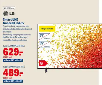 Makro LG Smart UHD Nanocell led-tv aanbieding