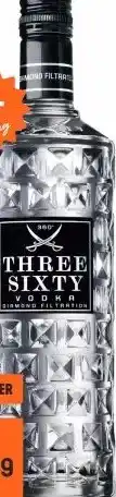 Gall & Gall Three Sixty Vodka 70CL aanbieding