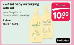 Etos Zwitsal babyverzorging 400 ml aanbieding