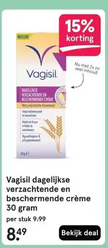 Etos Vagisil dagelijkse verzachtende en beschermende crème 30 gram aanbieding
