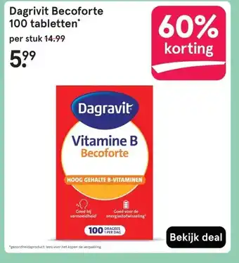 Etos Dagrivit Becoforte 100 tabletten aanbieding