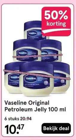 Etos Vaseline Original Petroleum Jelly 100 ml aanbieding