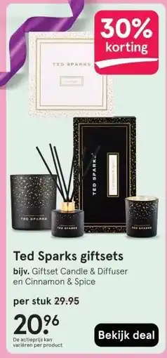 Etos Ted Sparks giftsets bijv. Giftset aanbieding