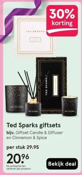 Etos Ted Sparks giftsets bijv. Giftset aanbieding