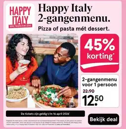 Etos Pizza of pasta mét dessert. aanbieding