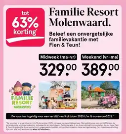 Etos Beleef een onvergetelijke familievakantie met Fien & Teun aanbieding