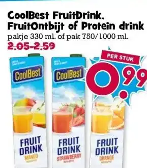 Boon`s Markt CoolBest FruitDrink. FruitOntbijt of Protein drink aanbieding