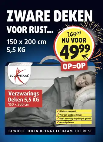 Lucovitaal Verzwaringsdeken 5,5 kg 150x200 cm aanbieding