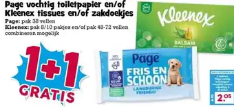 Boon`s Markt Page vochtig toiletpapier en/of Kleenex tissues en/of zakdoekjes aanbieding