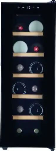 Bol.com Bierkoelkast Praag - Zwart - Vol glazen deur - 12 flessen aanbieding