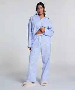 Hunkemoller Hunkemöller Pyjamabroek Katoen Blauw aanbieding