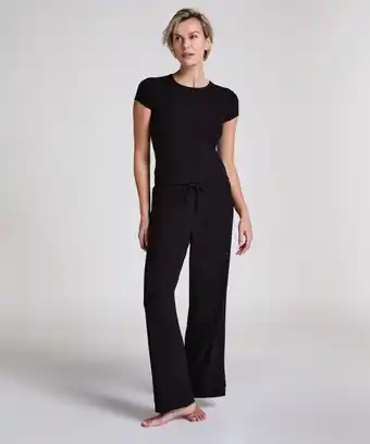 Hunkemoller Hunkemöller Broek Rib Essential Zwart aanbieding