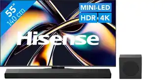 Coolblue Hisense 55'' ULED Mini-Led U8Q (2025) + Hisense AX3120Q aanbieding