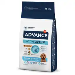 Zooplus 15+3/11,5+2,5/10+2/10+1,5/6+1,5/6+1 kg Advance droogvoer voor honden - Puppy Protect Medium 12 kg aanbieding