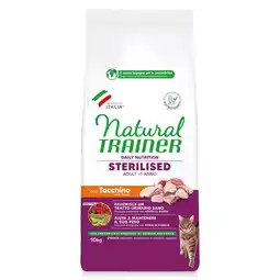 Zooplus 9 kg + 1 kg gratis! Natural Trainer Sterilised droogvoer voor katten 10 kg aanbieding