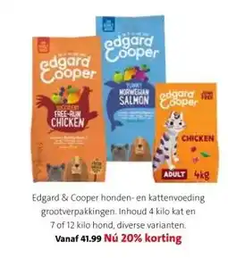 Intratuin Edgard & Cooper honden- en kattenvoeding grootverpakkingen. aanbieding