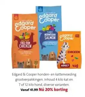 Intratuin Edgard & Cooper honden- en kattenvoeding grootverpakkingen. aanbieding