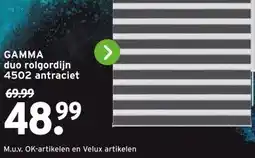 GAMMA GAMMA duo rolgordijn 4502 antraciet aanbieding