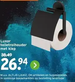 GAMMA Luxor toiletrolhouder met klep aanbieding