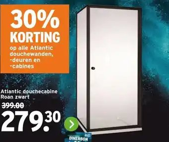 GAMMA Atlantic douchecabine Roan zwart aanbieding