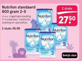 Etos Nutrilon standaard 800 gram 2-5 aanbieding