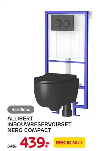 Praxis Allibert Inbouwreservoirset Nero Compact aanbieding