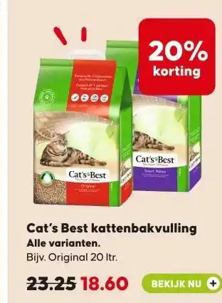 Boerenbond Cat's Best kattenbakvulling Alle varianten. aanbieding