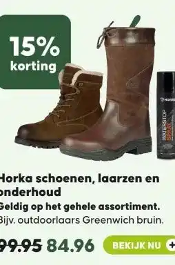 Boerenbond Horka schoenen, laarzen en onderhoud aanbieding