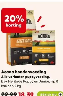 Pets Place Acana hondenvoeding aanbieding