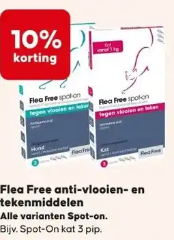 Pets Place Flea Free anti-vlooien- en tekenmiddelen Alle varianten Spot-on. aanbieding