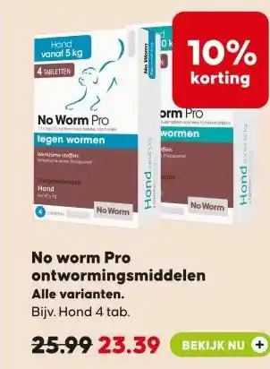 Pets Place No worm Pro ontwormingsmiddelen Alle varianten. aanbieding