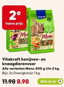 Pets Place Vitakraft konijnen- en knaagdierenvoer aanbieding