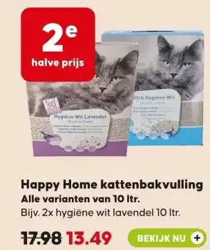 Pets Place Happy Home kattenbakvulling Alle varianten van 10 ltr. aanbieding