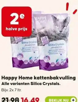 Pets Place Happy Home kattenbakvulling Alle varianten Silica Crystals. aanbieding