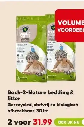 Pets Place Back-2-Nature bedding & litter aanbieding