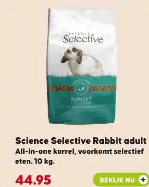 Pets Place Science Selective Rabbit adult aanbieding