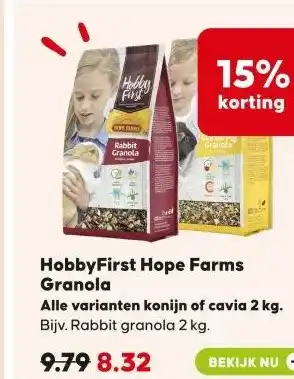 Pets Place HobbyFirst Hope Farms Granola aanbieding