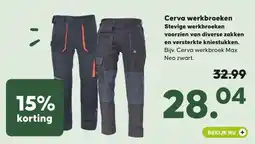 Pets Place Cerva werkbroeken Stevige werkbroeken voorzien van diverse zakken en versterkte kniestukken. aanbieding