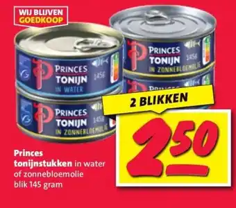 Nettorama Princes tonijnstukken in water aanbieding