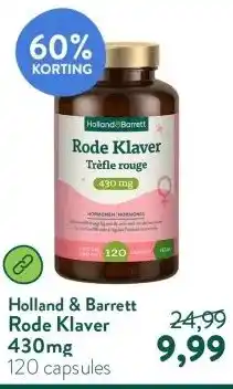 Holland & Barrett Rode Klaver 430mg aanbieding