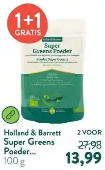 Holland & Barrett Super Greens Poeder Biologisch aanbieding