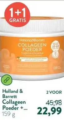 Holland & Barrett Collageen Poeder + Vitamine C & Biotine aanbieding