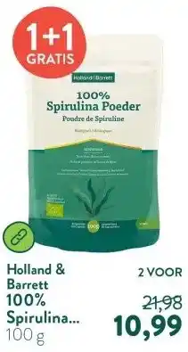 Holland & Barrett 100% Spirulina Poeder Biologisch aanbieding
